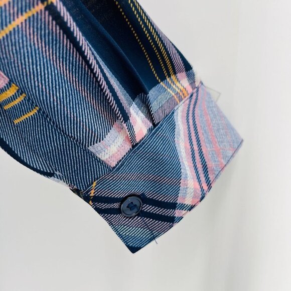 Catherines Tunic Dress Women's Size 2X Plaid Button Front Collared Midi Length - Picture 8 of 12